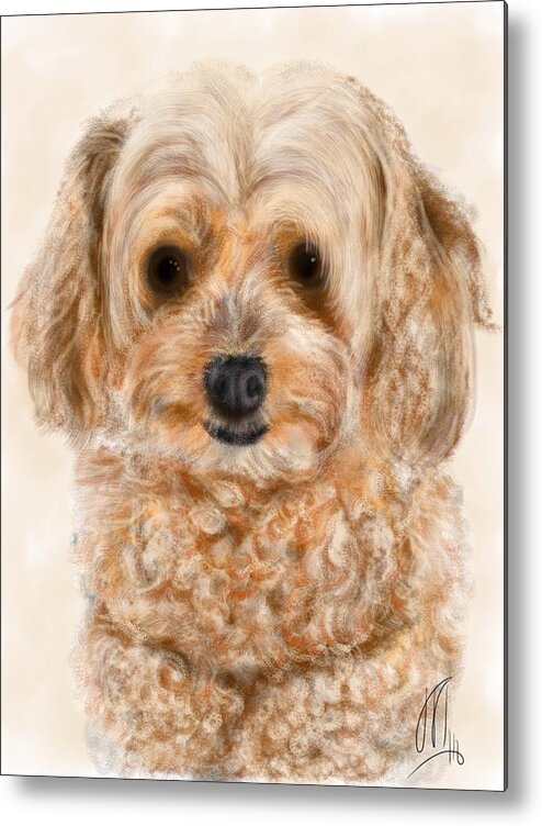 Dog Metal Print featuring the painting I Promise by Lois Ivancin Tavaf