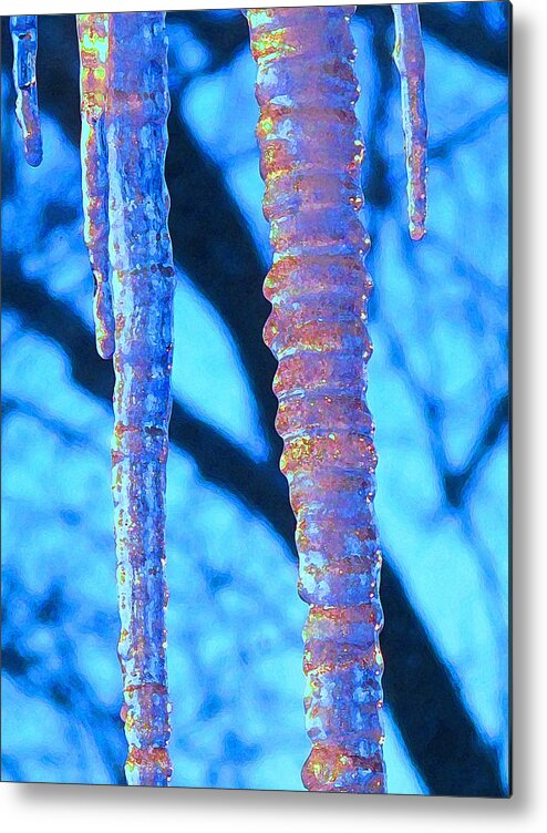 Icicle Metal Print featuring the photograph Icicles Four by Ian MacDonald