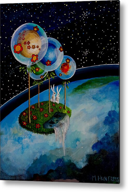 Space Metal Print featuring the painting In The Sky There is No East or West by Mindy Huntress