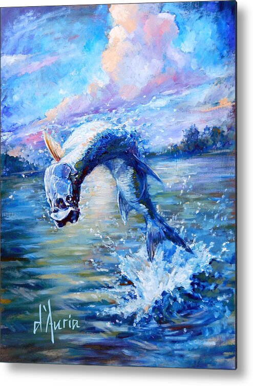 Tarpon Metal Print featuring the painting Inshore by Tom Dauria