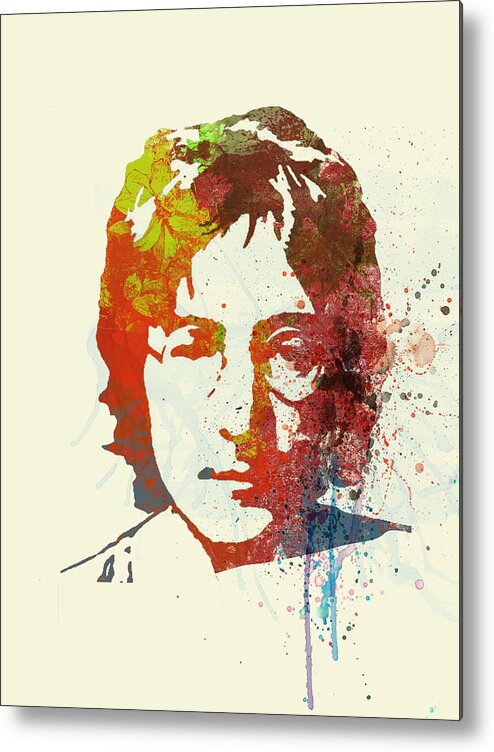  Metal Print featuring the painting John Lennon by Naxart Studio