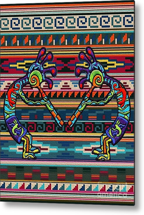 Kokopelli Art Metal Print featuring the digital art Kokopelli Art by Walter Colvin