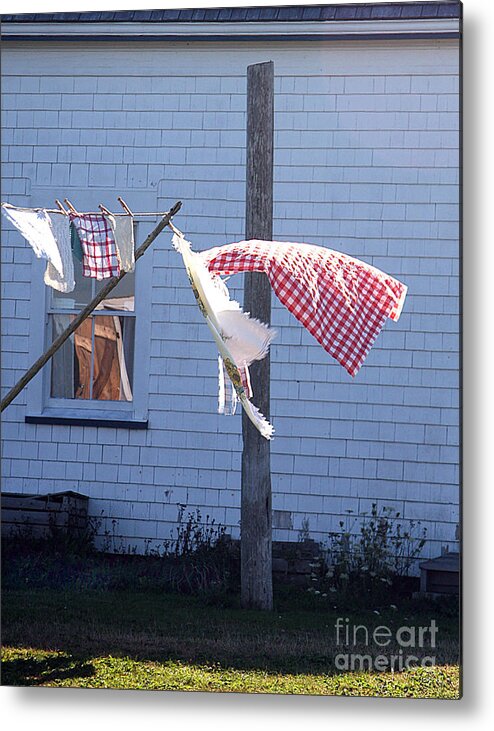 Laundry Metal Print featuring the photograph Laundry Day by Brenda Giasson