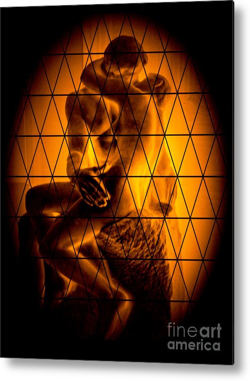 The Kiss Metal Print featuring the photograph Le Baiser, The Kiss, by Auguste Rodin by Al Bourassa