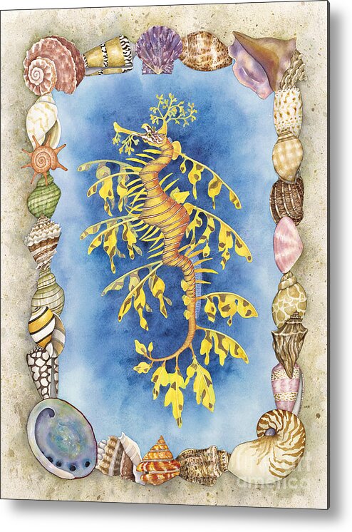 Leafy Sea Dragon Metal Print featuring the painting Leafy Sea Dragon by Lucy Arnold