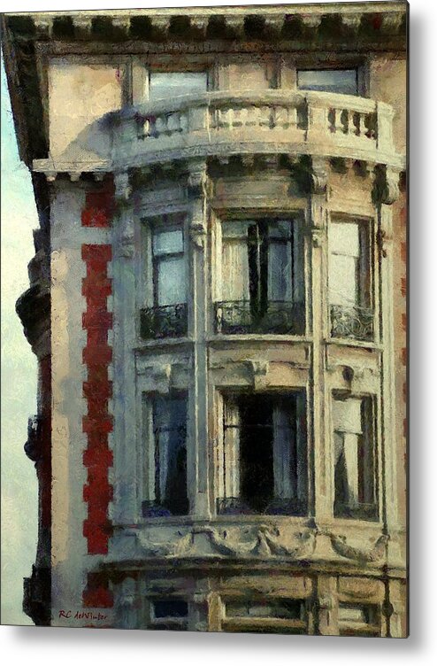 Building Metal Print featuring the painting Leaning a Little by RC DeWinter