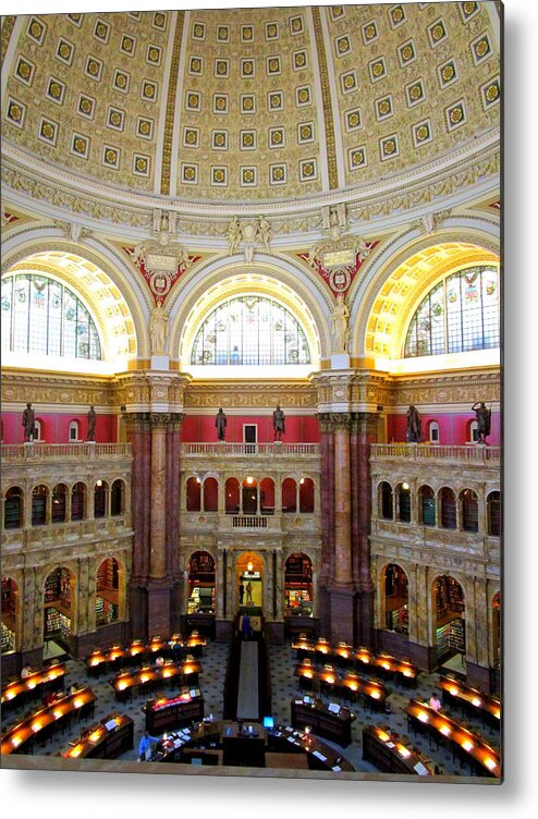 Washington Metal Print featuring the photograph Library Of Congress 12 by Randall Weidner