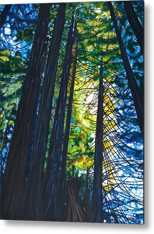  California Metal Print featuring the painting Light in the Trees 40x30 by Santana Star