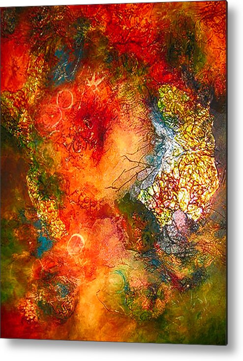 Cosmos Metal Print featuring the mixed media Lightning in the Cosmos by Gerry Delongchamp