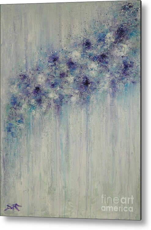 Lilac Metal Print featuring the painting Lilac Rain by Dan Campbell