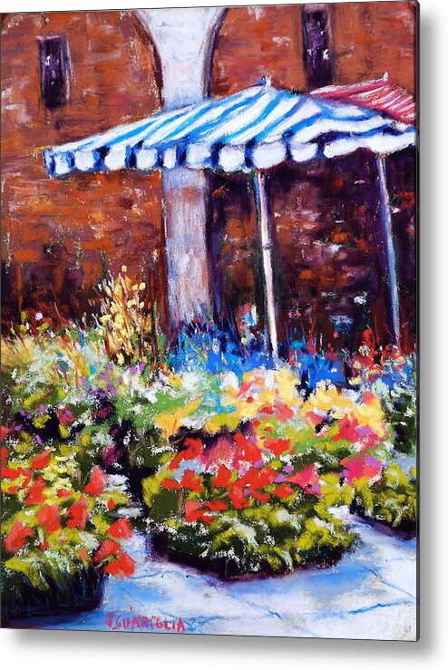 Landscape; Flowers Metal Print featuring the pastel Luca Italy by Joyce Guariglia