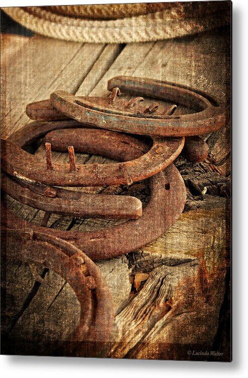 Texture Metal Print featuring the photograph Luck Is What You Make by Lucinda Walter