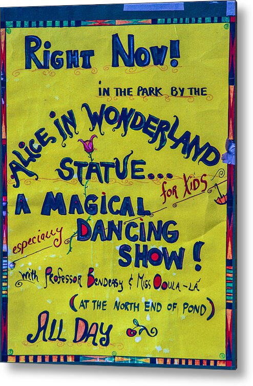 Central Park Metal Print featuring the photograph Magical Dancing Show Poster by Cornelis Verwaal