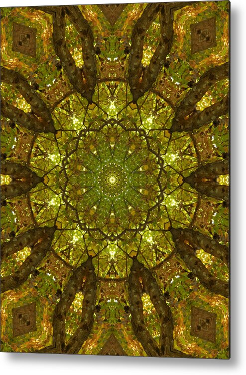 Mandala Kaleidoscopic Design Metal Print featuring the painting Mandala Kaleidoscopic Design 17 by Jeelan Clark