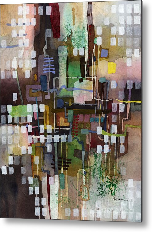 Abstract Metal Print featuring the painting Manifold by Hailey E Herrera