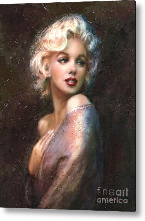 Marilyn Metal Print featuring the painting Marilyn romantic WW 1 by Theo Danella