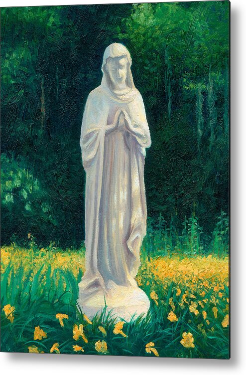 Blessed Mother Metal Print featuring the painting Mary by Joe Winkler