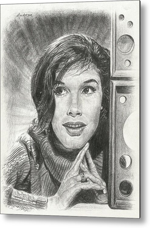 Mary Tyler Moore Metal Print featuring the drawing Mary Tyler Moore by Michael Morgan