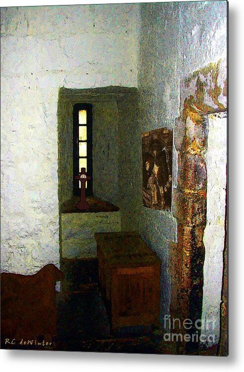 Medieval Metal Print featuring the painting Medieval Monastic Cell by RC DeWinter