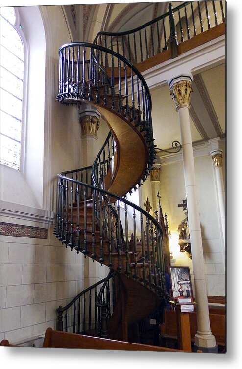 Loretto Chapel Metal Print featuring the photograph Miraculous Stairs by Kurt Van Wagner