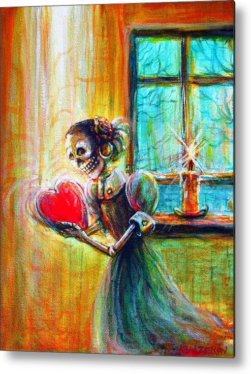 Miss You Metal Print featuring the painting Missing you by Heather Calderon