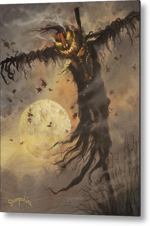 Halloween Metal Print featuring the painting Mister Halloween by Tom Shropshire