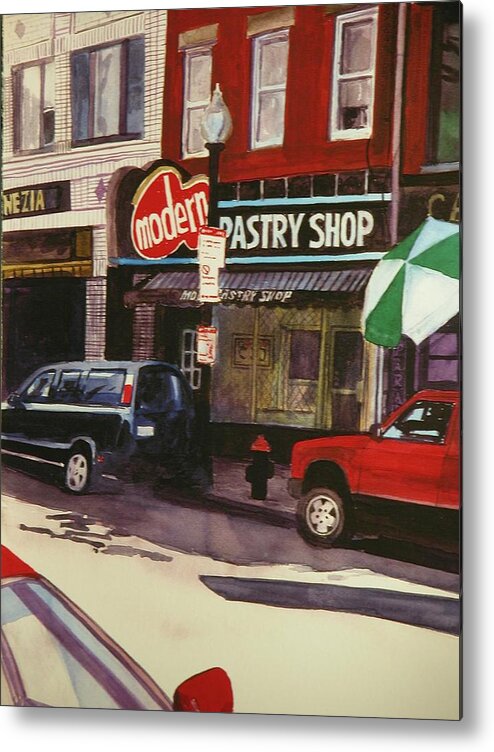 Walt Maes Metal Print featuring the painting Modern Pastry Shop Boston by Walt Maes