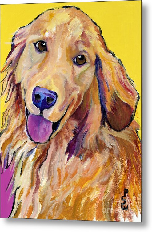 Acrylic Paintings Metal Print featuring the painting Molly by Pat Saunders-White