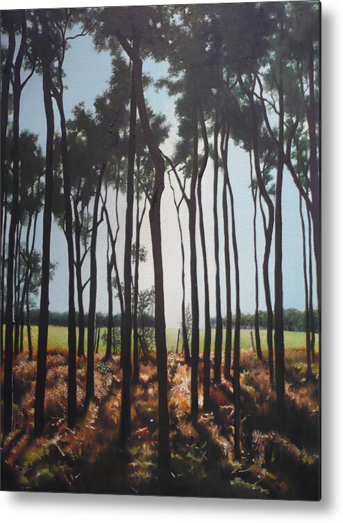 Trees Metal Print featuring the painting Morning Walk. by Caroline Philp