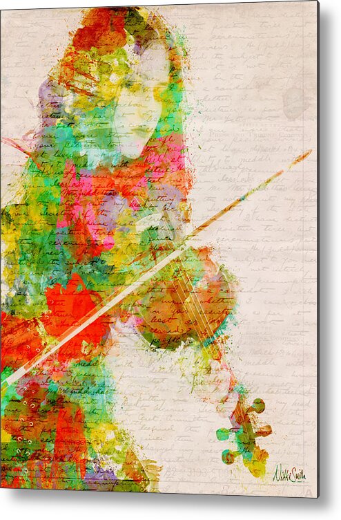 Violin Metal Print featuring the digital art Music In My Soul by Nikki Smith