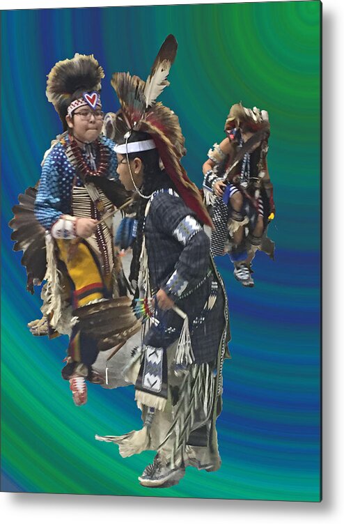 Native Americans Metal Print featuring the photograph Native Children Entrance by Audrey Robillard