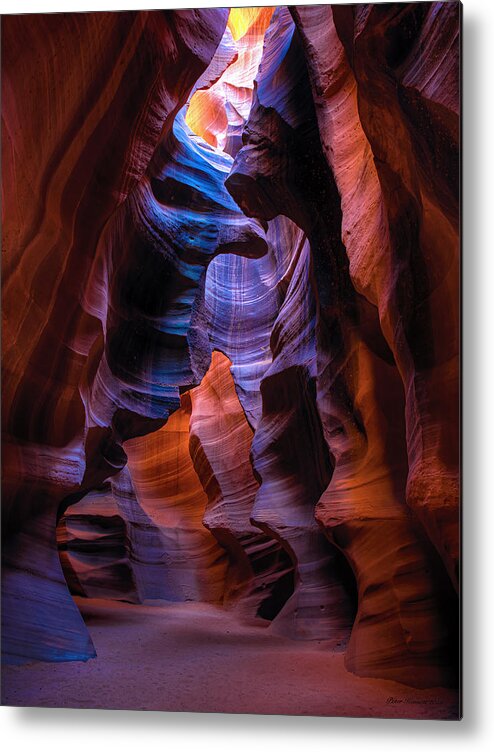 Antelope Canyon Metal Print featuring the photograph Navajo Curtains by Peter Kennett