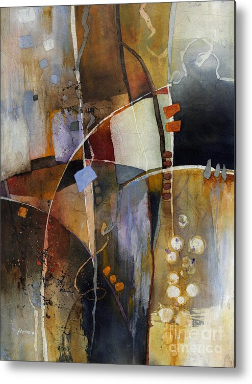 Abstract Metal Print featuring the painting Neutral Elements by Hailey E Herrera