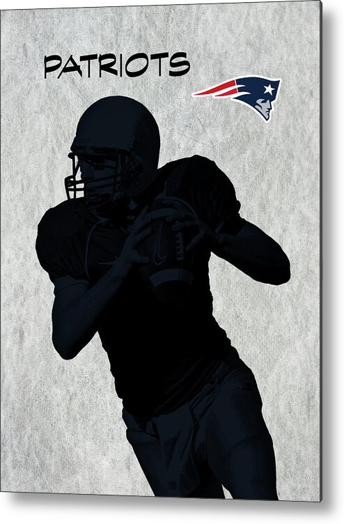 New England Metal Print featuring the digital art New England Patriots Football by David Dehner