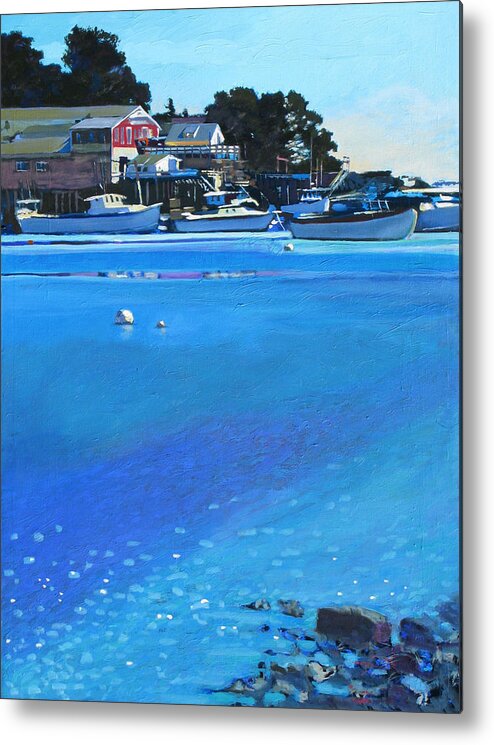 Maine Metal Print featuring the painting New Harbor by Robert Bissett