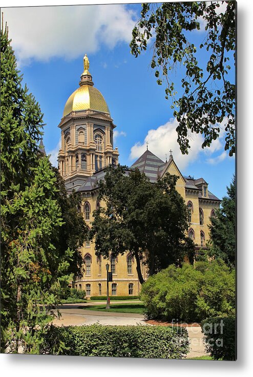 Notre Dame University Metal Print featuring the photograph Notre Dame University Main Building 2525 by Jack Schultz