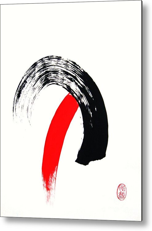 Abstraction Metal Print featuring the painting Nyuryoku Shimasu by Thea Recuerdo