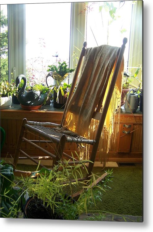 Rocking Chair Metal Print featuring the photograph Off My Rocker - Photograph by Jackie Mueller-Jones