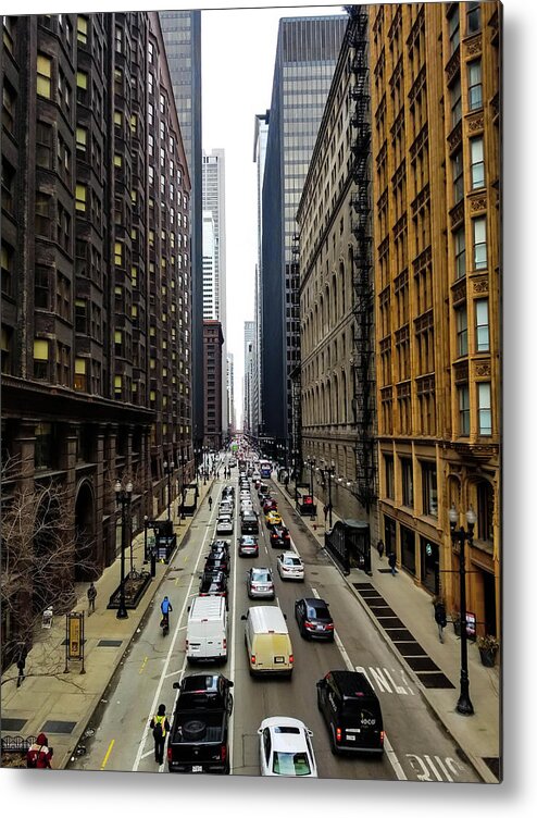 Chicago Metal Print featuring the photograph Old Chicago Skyscrapers 1890's by Britten Adams