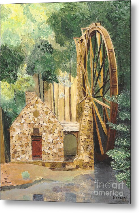 Mill Metal Print featuring the painting Old Mill at Berry College by Rodney Campbell