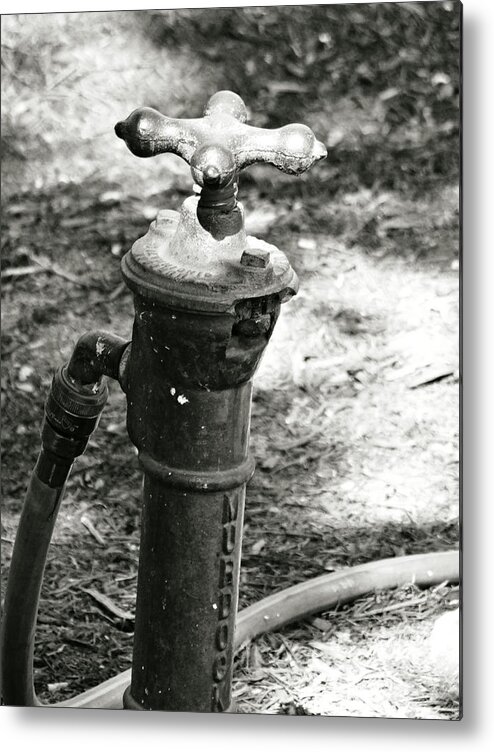 Water Metal Print featuring the photograph Old Water Pipe by Dark Whimsy