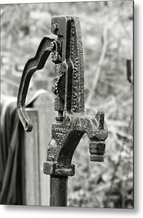Old Metal Print featuring the photograph Old Water Pump by Dark Whimsy