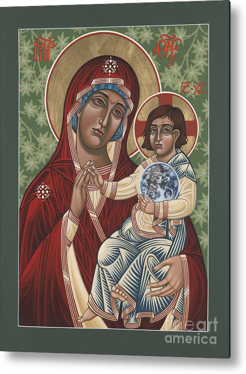 Our Lady Of Maryknoll Metal Print featuring the painting Our Lady of Maryknoll 100th Anniversary Icon 223 by William Hart McNichols