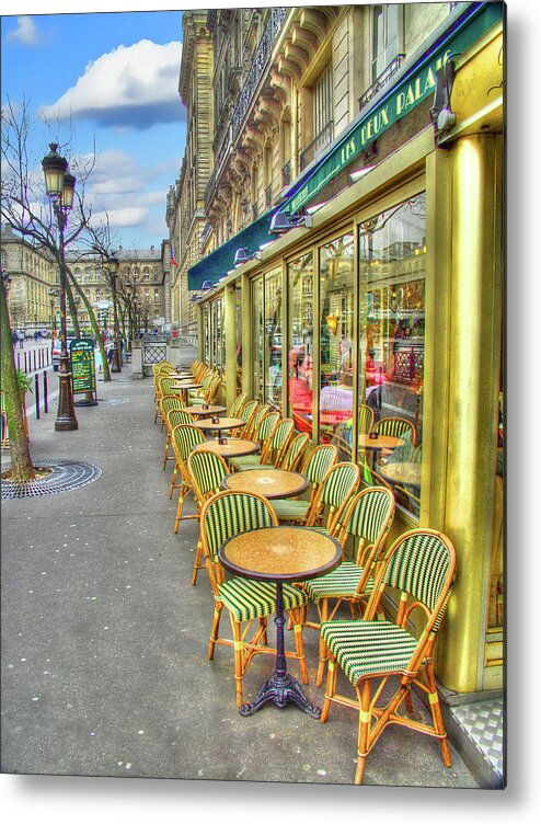 Paris Metal Print featuring the photograph Paris Cafe by Mark Currier