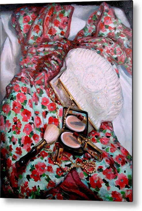 Realism Metal Print featuring the painting Party Dress by Donelli DiMaria