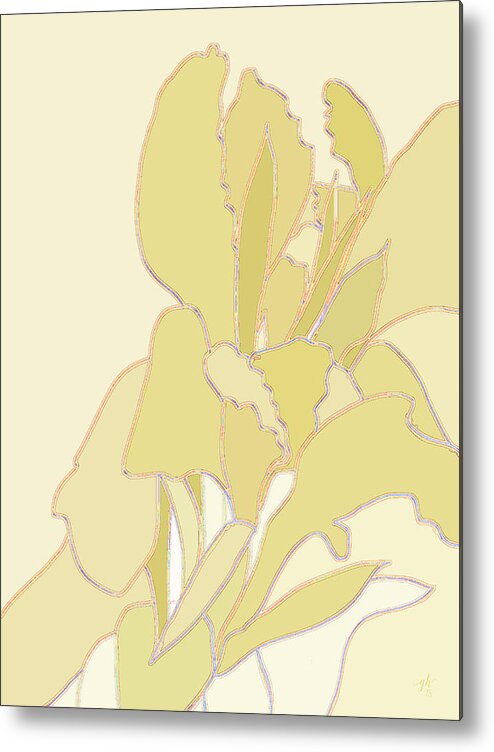 Floral Metal Print featuring the digital art Petals by Gina Harrison