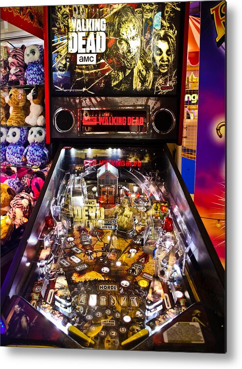 Machine Metal Print featuring the photograph Pinball - The Walking Dead by Colleen Kammerer
