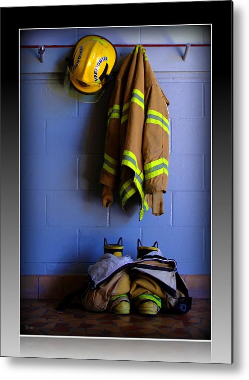 Fireman Metal Print featuring the photograph Protect and Serve by Farol Tomson