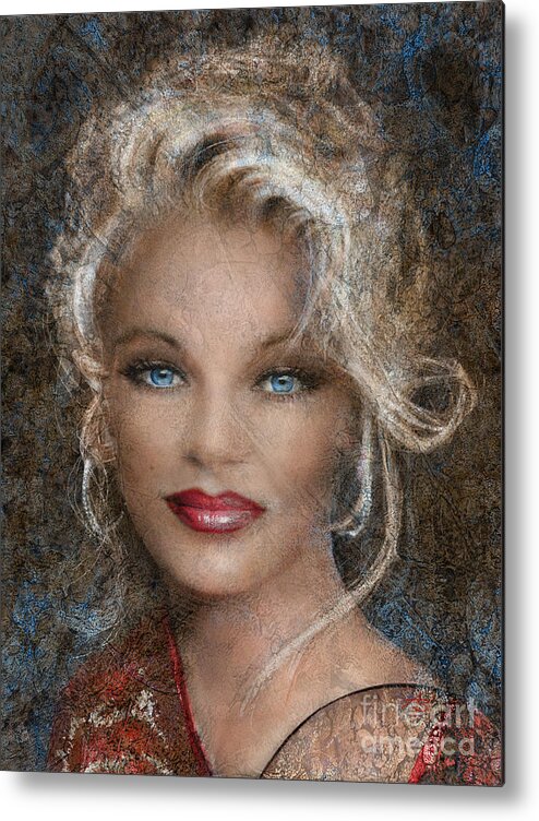 Painting Metal Print featuring the painting Queen Of Glamour by Angie Braun