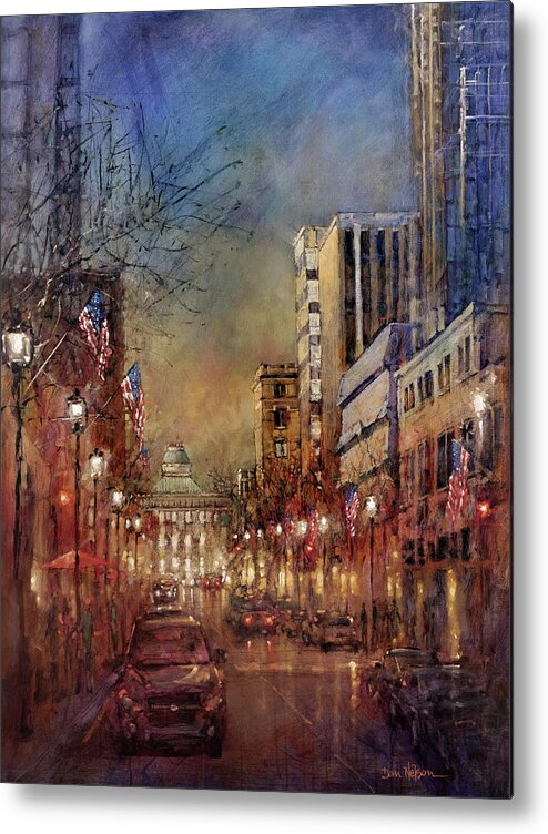 Raleigh Metal Print featuring the painting Raleigh Light by Dan Nelson